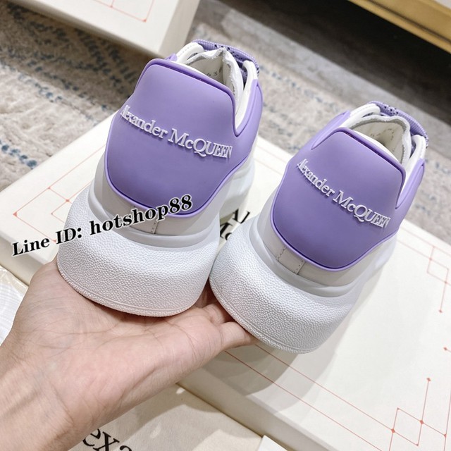 Alexander McQueen專櫃經典款麥昆新色情侶款小白鞋 dx1822